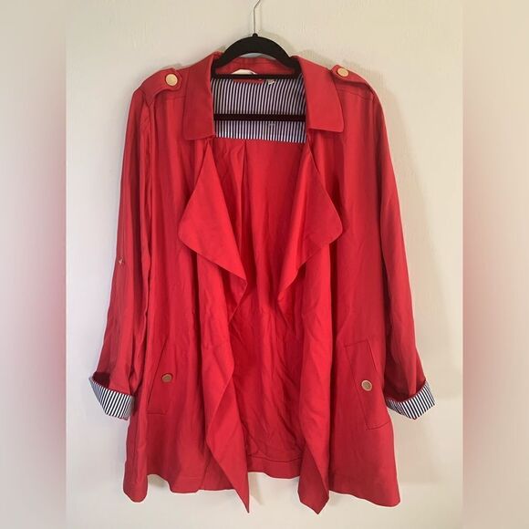 Soft Surroundings Chelsea Blazer Red Size L - Picture 1 of 9